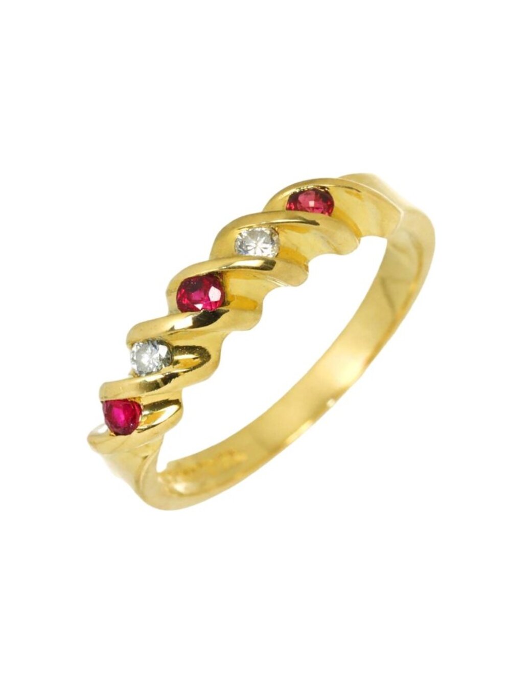 Tiffany & Co Buttercup Ring Ruby Diamond 18k Yellow Gold